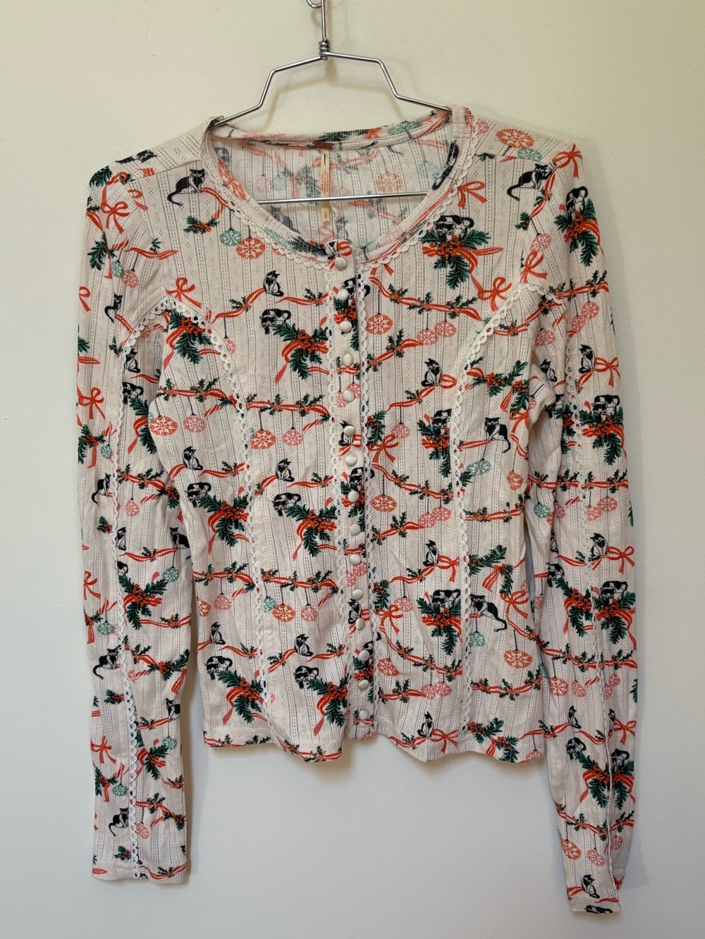 NWOT Free People Pearl And Lace Cardi Size Small - Picture 3 of 16